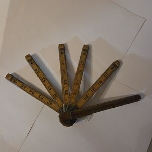 Vintage Folding Wooden Ruler